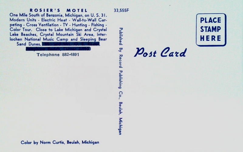Rosiers Motel (Rosier Motel) - Old Postcard (newer photo)